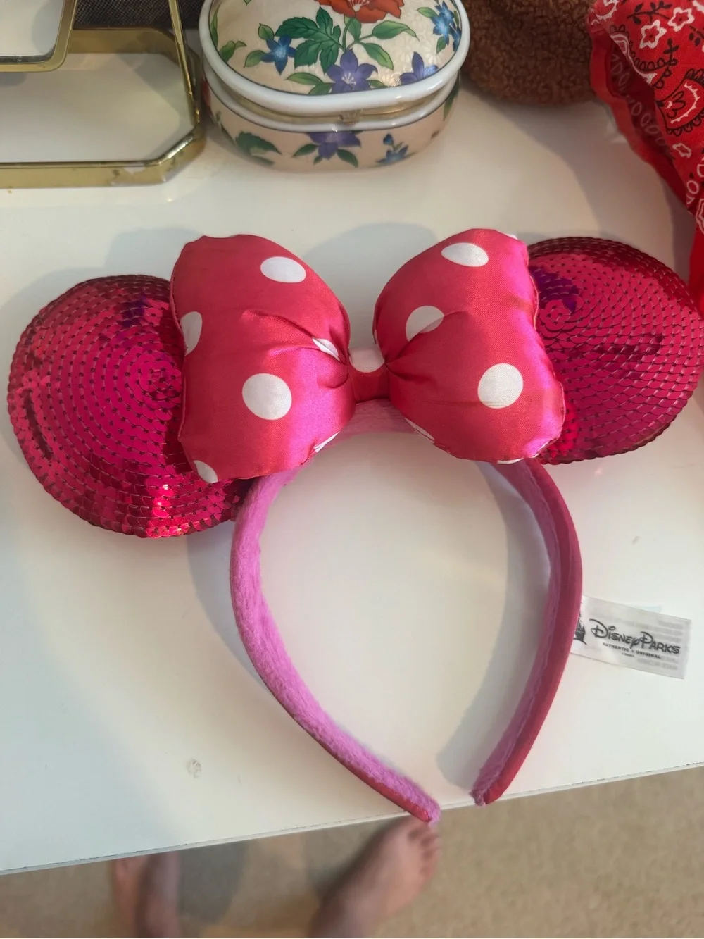 Pink Sequin Minnie Ear Headband